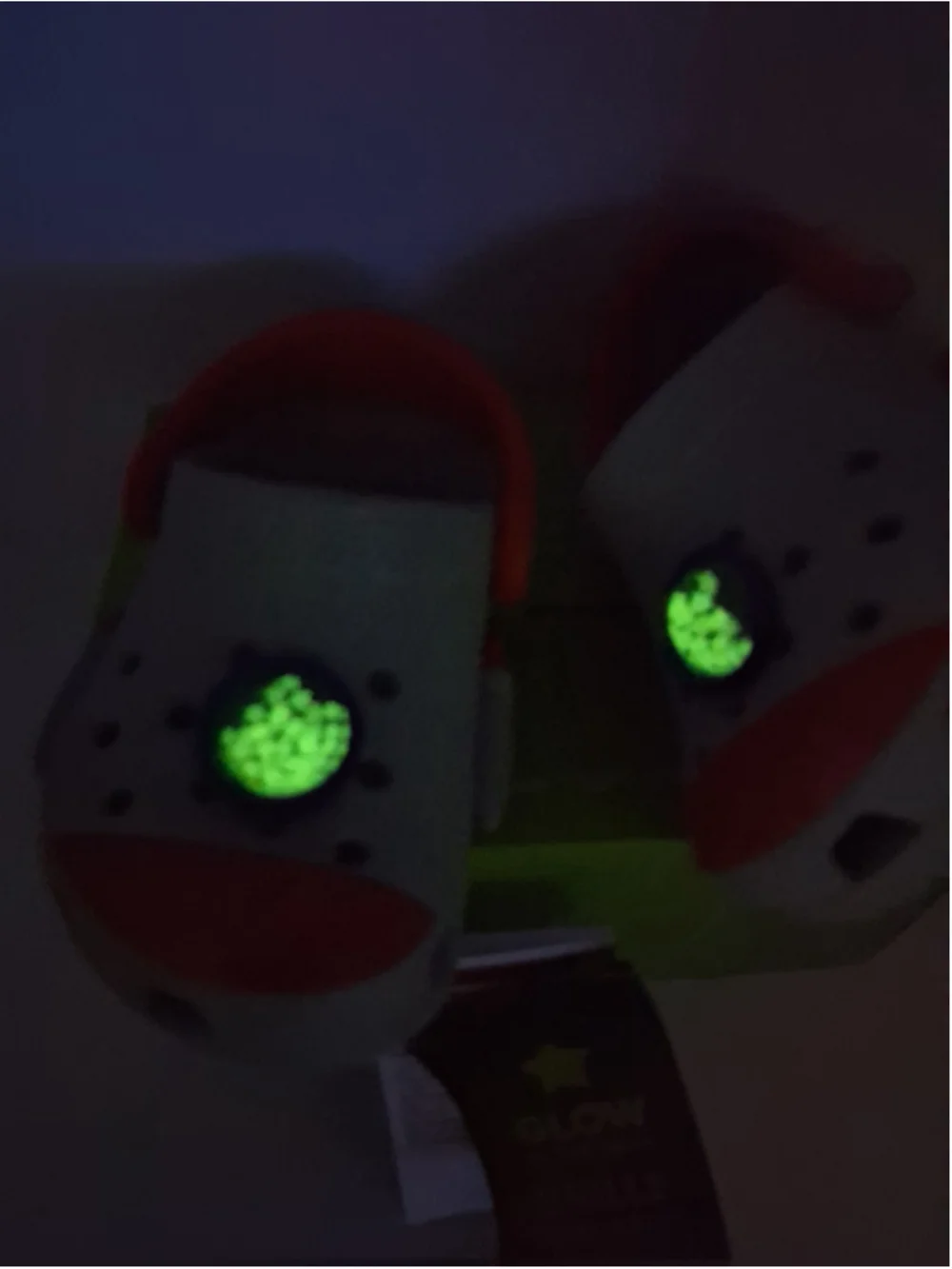 Crocs Glow in Dark Roacket Ship. C5 Toddler Clog Shoes Gray, Orange NEW